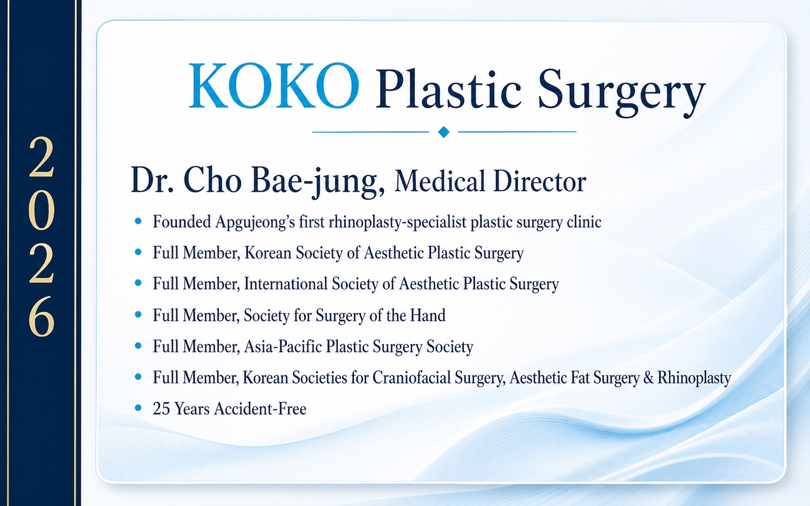 Dr. Cho Bae-jung, Director of KOKO Plastic Surgery