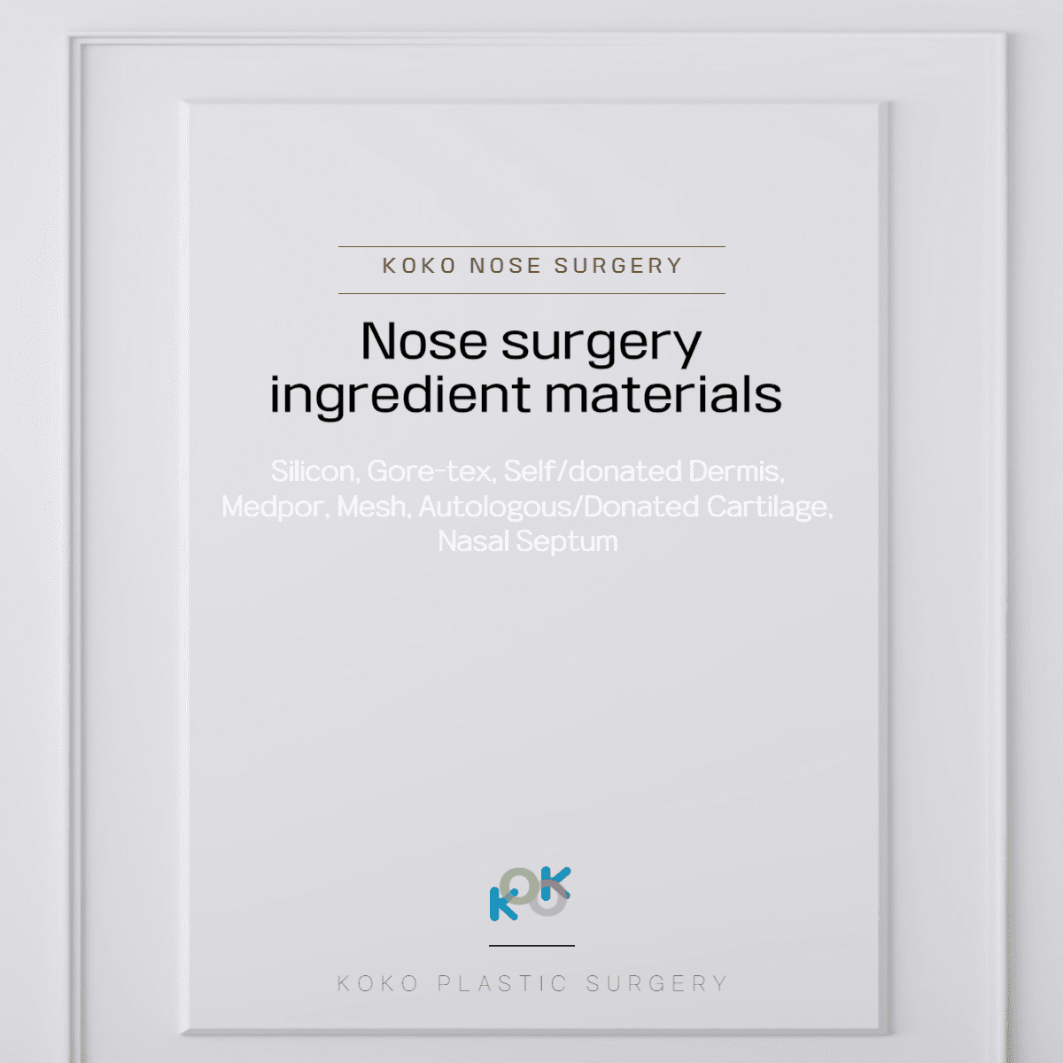 Explanation about different materials used for a nose job