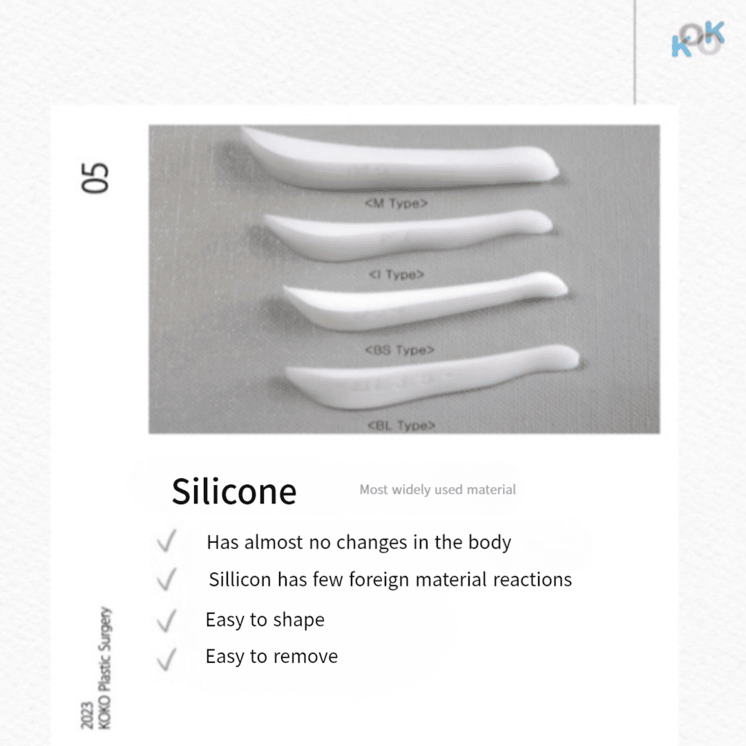 real picture of silicones used for rhinoplasty